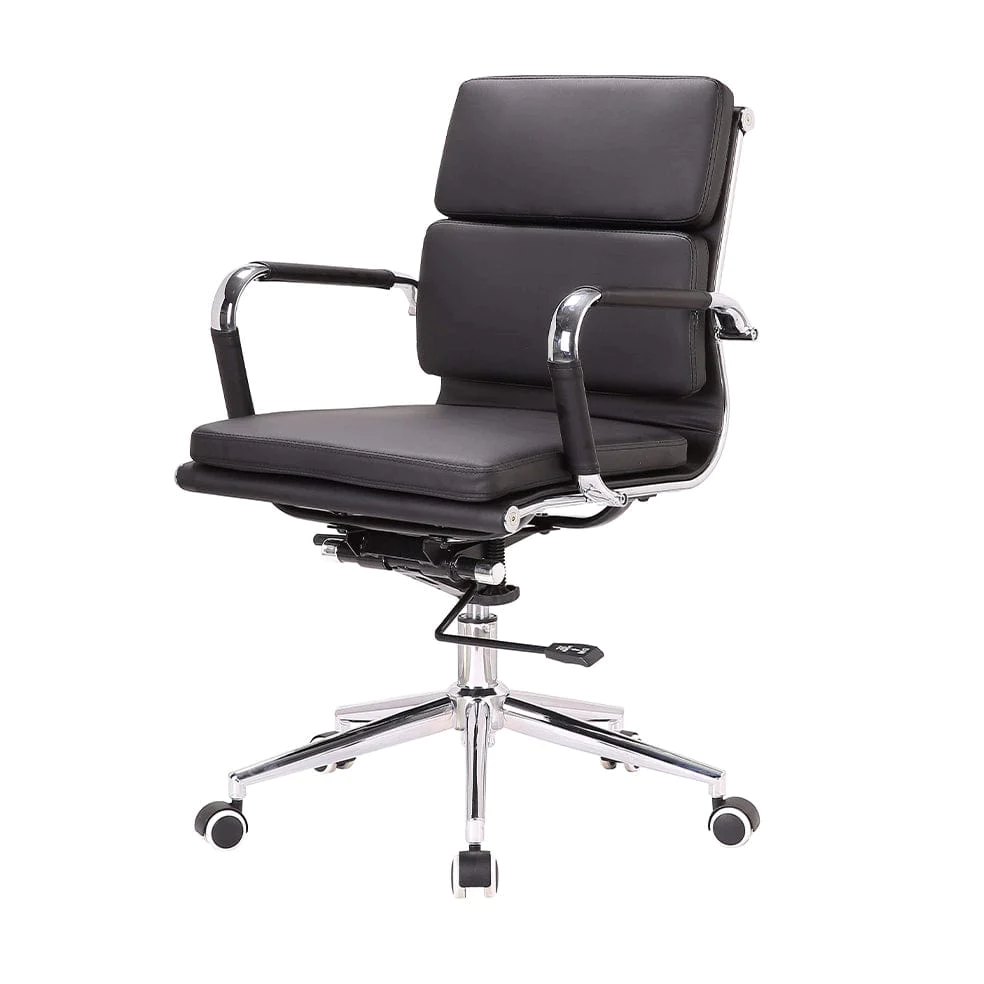 SMTE - Office ChairSwivel PU LeatherBlack