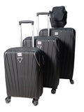 SMTE - 4Piece CornerProtected Hard Shell PP Luggage SetBlack