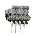 SMTE - Artificial Peony BouquetSilver GreySet of 4