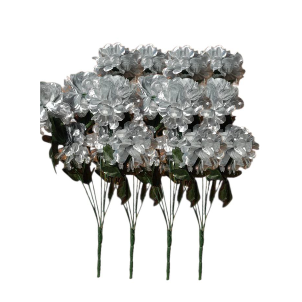 SMTE - Artificial Peony BouquetSilver GreySet of 4