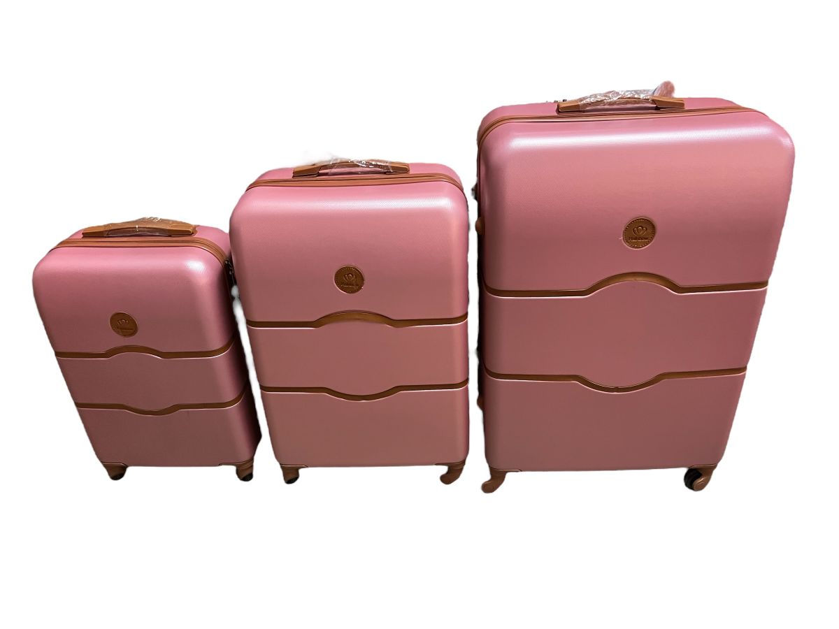 SMTE - Elegant 3inLuggage Set: Travel in Style and ComfortPink