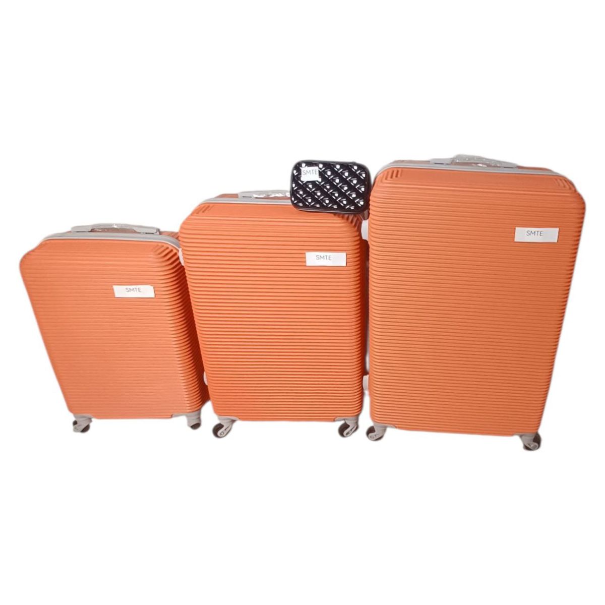 SMTE - Ribbed Hard Shell Luggage Set 4Piece 4Piece