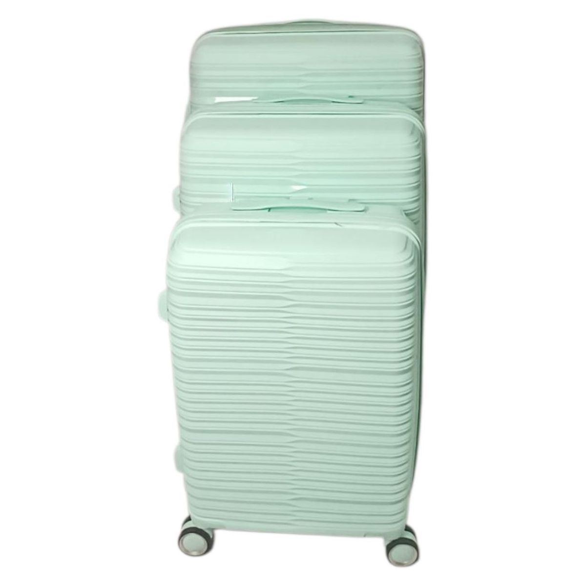 SMTE - 3Piece Unbreakable PP Luggage SetLight Green