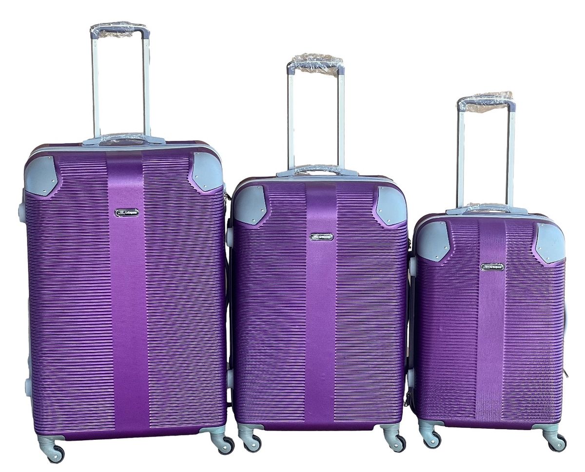 SMTE - Le Emporer3 Piece Luggage SetLight Weight SuitcasePurple