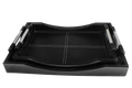 SMTE -  Royalty Defined Leather Serving Tray -Twin Set 42 & 50cm Trays - Black