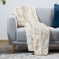 SMTE - Metalic Plush Throw - Cream White