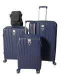 SMTE - 4Piece CornerProtected Hard Shell PP Luggage SetNavy