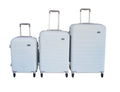 SMTE - MooistarABS Luggage Set3 PieceWhiteRibbed DesignTSA Locks