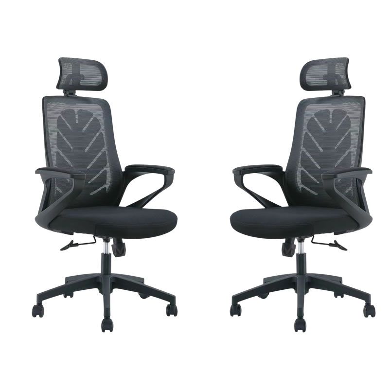 SMTE - Set of 2 High Back Ergonomic Leaf Design Mesh Office Chair A2206