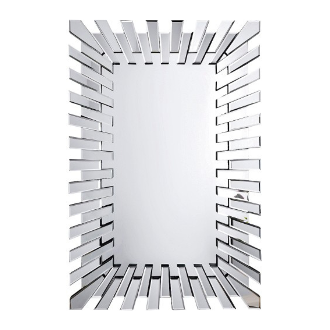 SMTE - Silver Vanity Decorative Glass Mirror 70cm x 100cm
