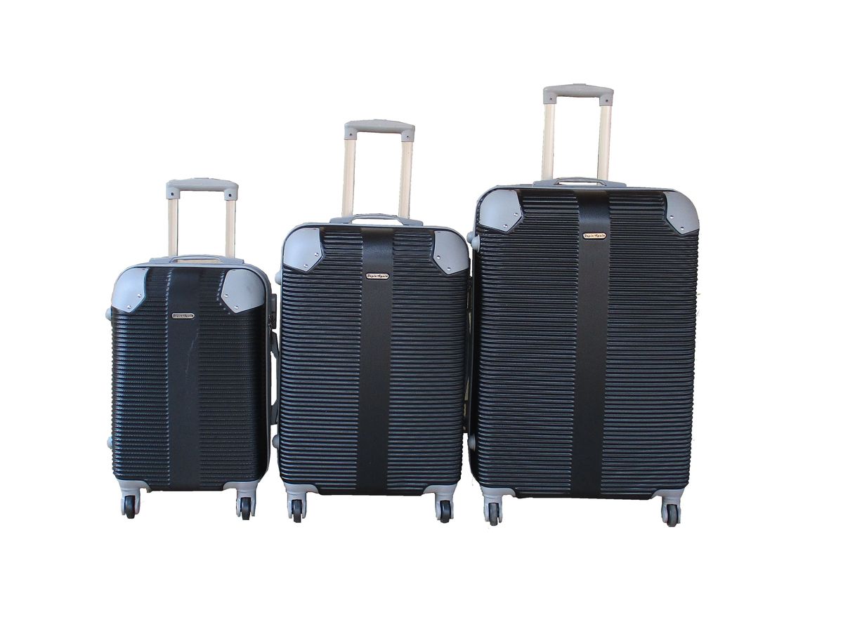 SMTE - 3Piece Travel 28Inch Luggage Suitcase Bag SetStylisBlack