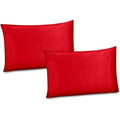 SMTE - Standard Pillow Cases Twin Pack Micro Fibre - Red