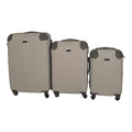 SMTE -  Quad Wheel Quality Travel Ware-3 Piece luggage Set - Protected - White