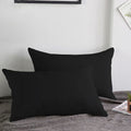 SMTE - Standard Pillow Cases Twin Pack Micro Fibre - Black