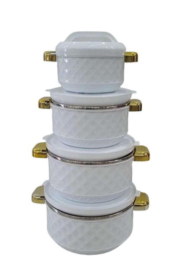 SMTE - Zamudi 4pieces Food Warmer Thermos Set - White