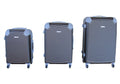SMTE - 3 Piece Hard Outer Shell Lightweight Luggage Set - Brown