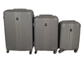 SMTE -  Quad Wheel Quality Travel Ware - 3 Piece Luggage Set-ALIN - Grey