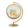 SMTE - Stainless Steel Swing Chair Nest Swing Lounge Swing Chair Set with Stand