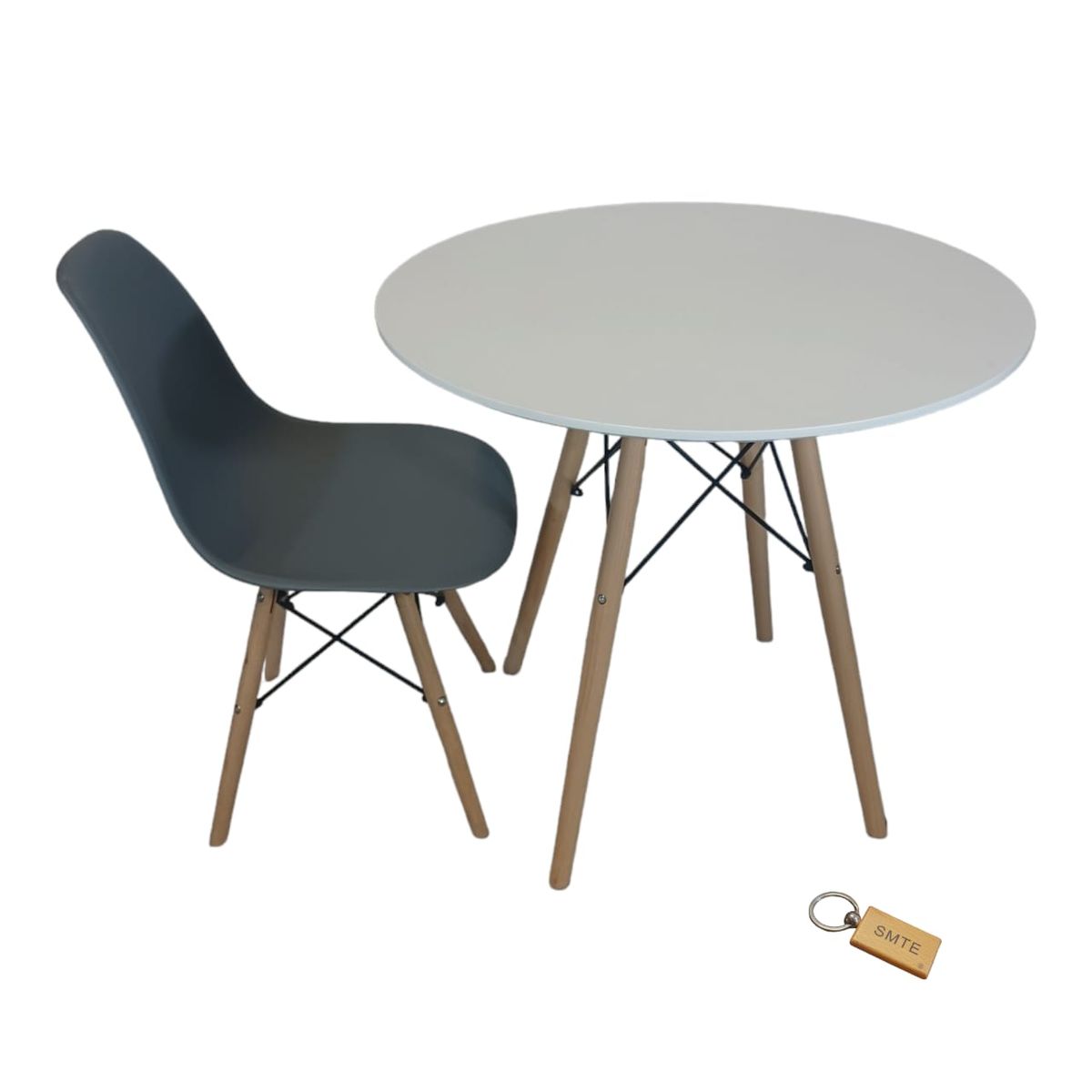 SMTE - Grey Chair with white table with  KeychainSet With 1