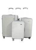 SMTE - Begin Again 3Piece ABS Luggage SetHard ShellSilver