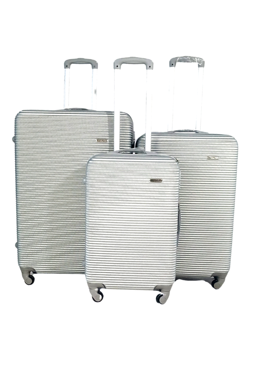 SMTE - Begin Again 3Piece ABS Luggage SetHard ShellSilver