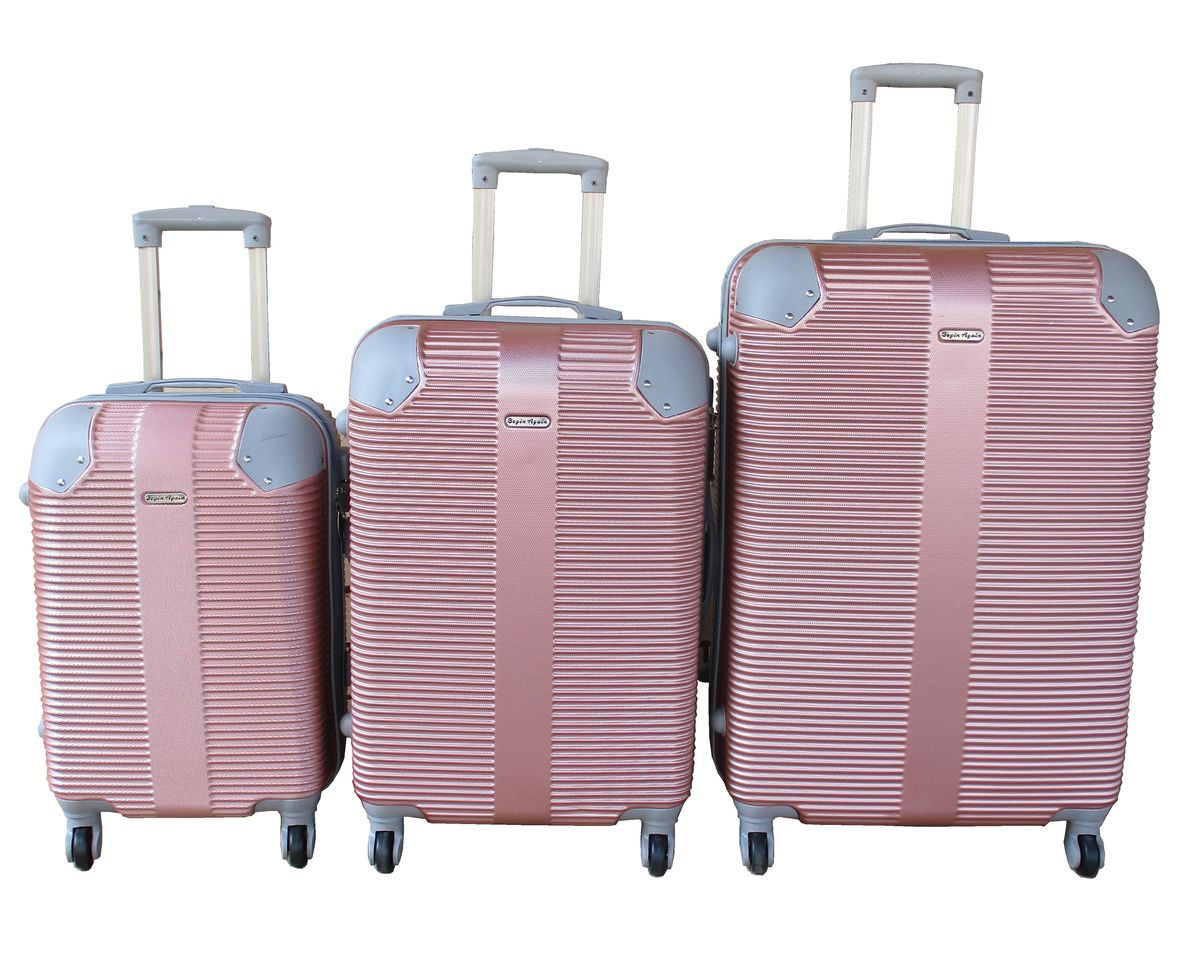 SMTE - 3Piece Travel 28Inch Luggage Suitcase Bag SetStylisRose Gold