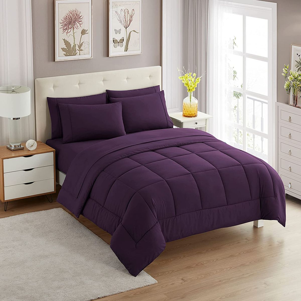 SMTE - Plain Rio Comforters - Purple