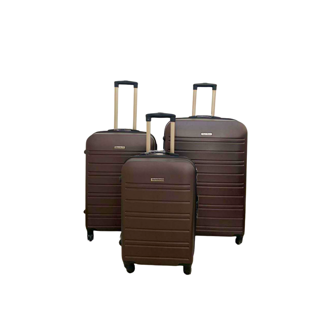 SMTE - 3 piece Luggage Set Travel PartnerStrong and DurableBrown