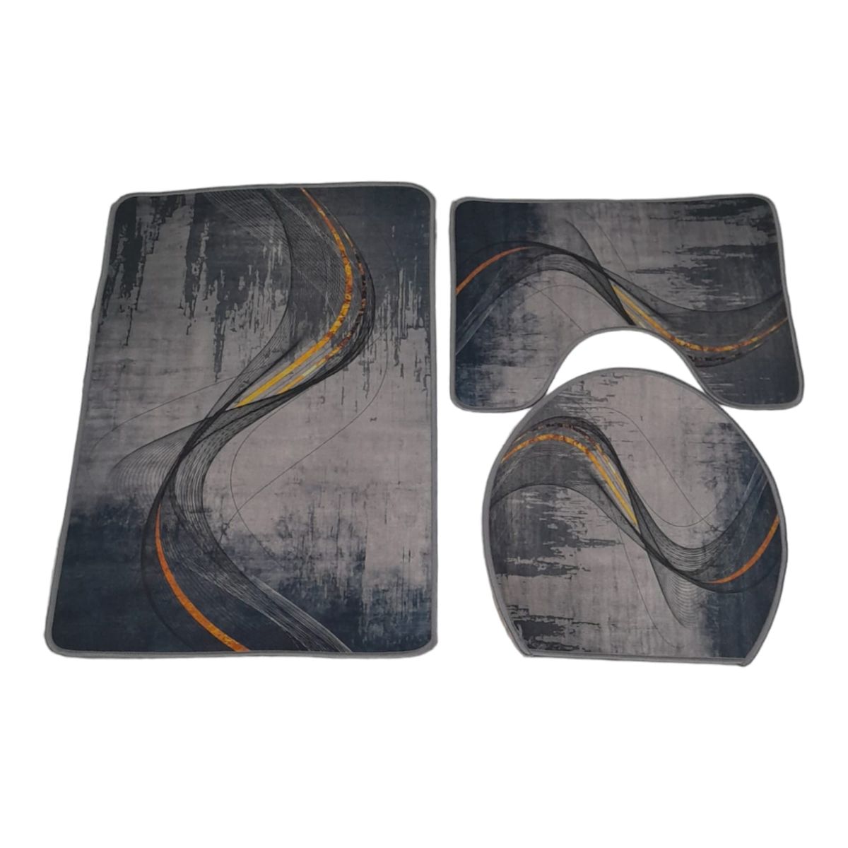 SMTE - 3 Piece Non Slip Super Absorbent Bath Mat set tsz5