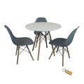 SMTE - Grey Chair with White table with KeychainSet With 3