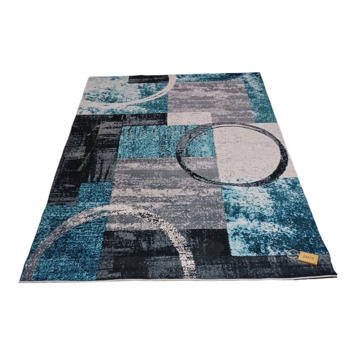 SMTE - 200cm by 150cmModern 3D Geometric Design Area Rug A76 With  Keyring