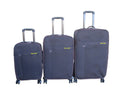SMTE - Blue Star 3Piece SoftSided Luggage SetSpinner Wheels, Brown Fabric