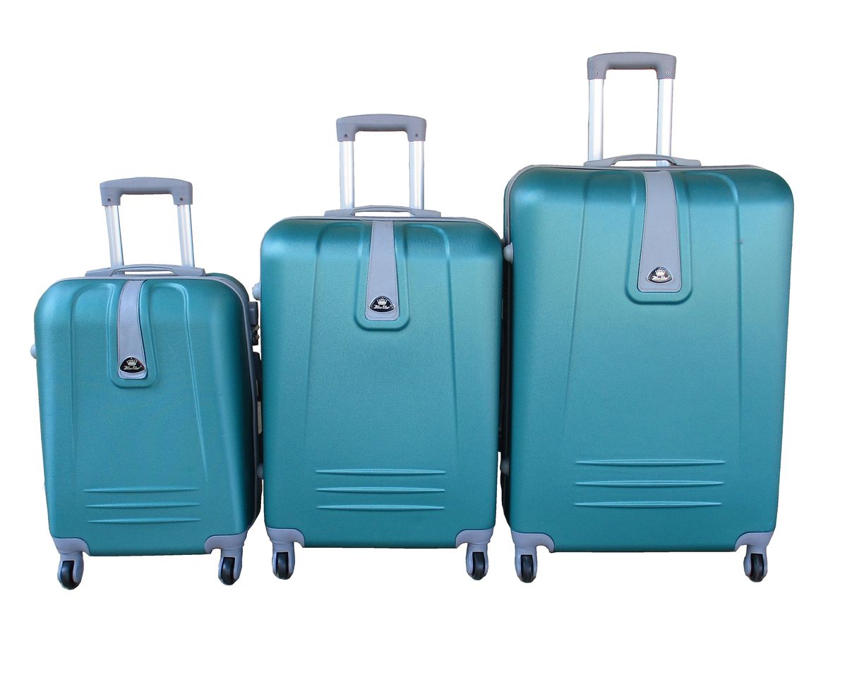 SMTE - Stylish Light Green Luggage Set3 Piece Durable Spinner Suitcases