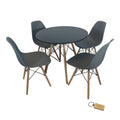 SMTE - Grey Chair with Black table with KeychainSet With 4