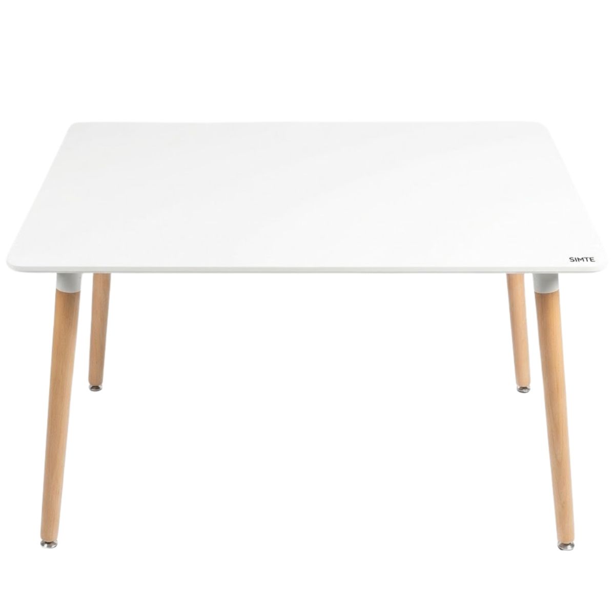 SMTE S-124T Dining Table MDF White - Modern 4 Seater Table