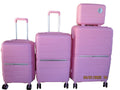 Unbreakable Travel Luggage 4 Piece Suitcases Spinner - Light Pink