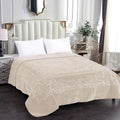 Rainbow - Luxury Mink Blanket 230x200cm - Warm Winter Fleece - Cream - Taupe