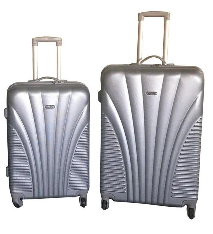 2 Piece Blue Star Luggage Set - Silver