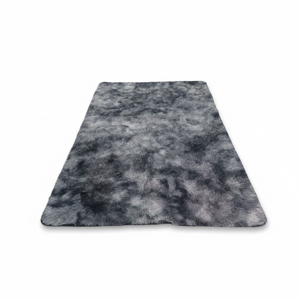 SMTE Fluffy Shaggy Rug - Ultra-Soft - Grey Mix