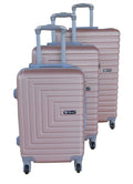 3 Piece Mooistar 28 inch Travel Luggage Suitcase Bag Set - Rose Gold