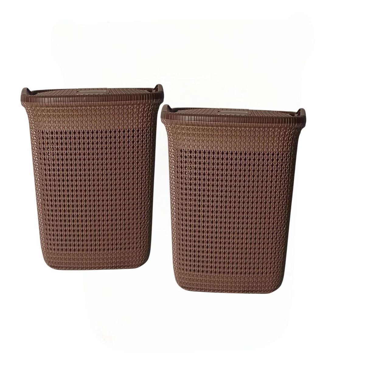 SMTE Premium Brown Woven Storage Basket - 2 Pack