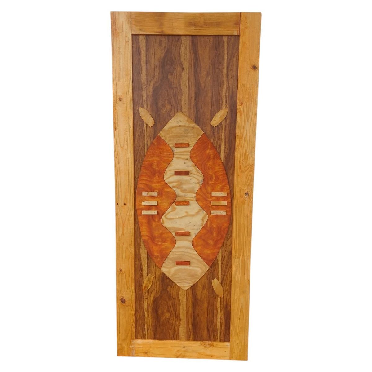 Patterned pine door — assorted design example 8; 1 door supplied, design selected at random