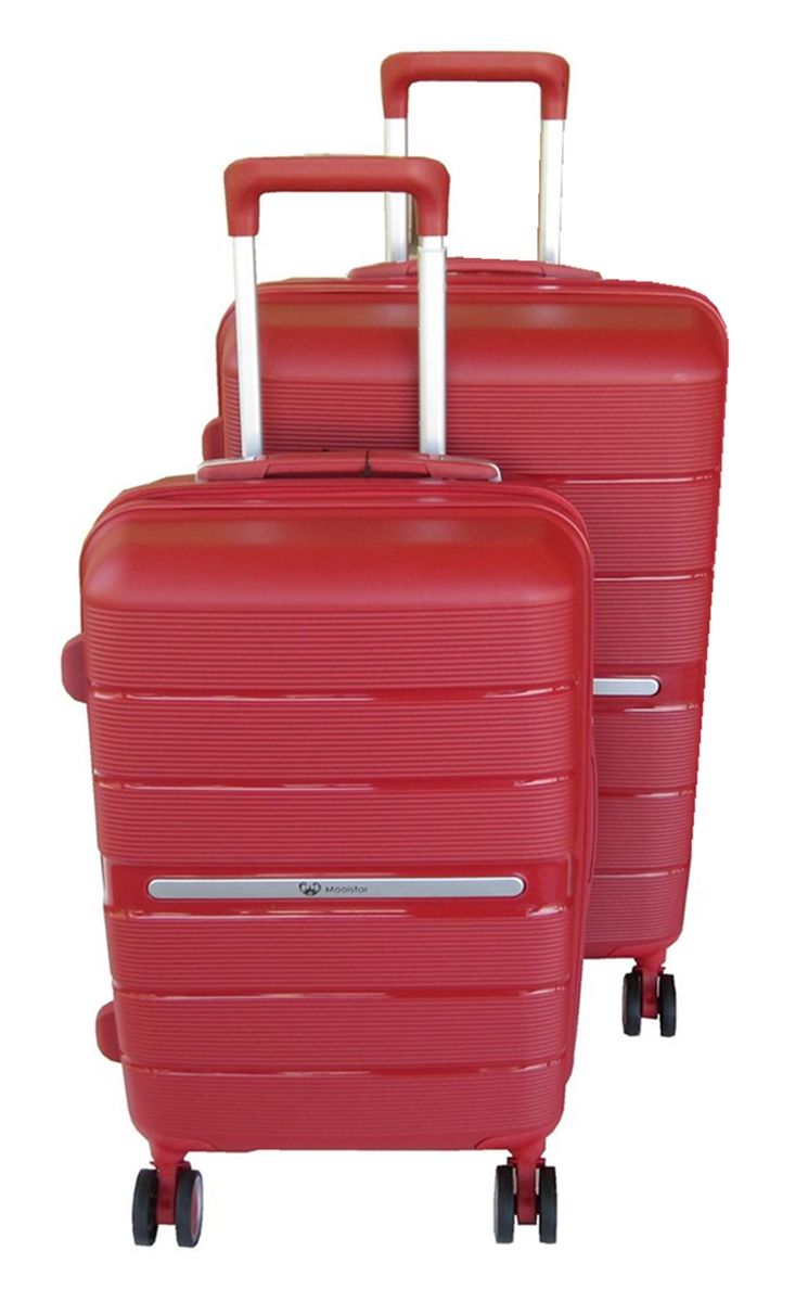 Unbreakable Travel Luggage 2 Piece Suitcases Spinner - Red