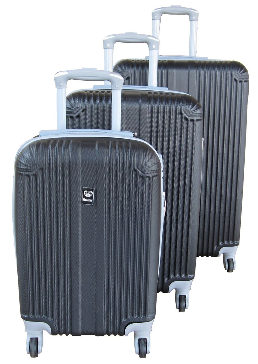 3 Piece Mooistar 27 inch Travel Luggage Suitcase Bag Set - Black