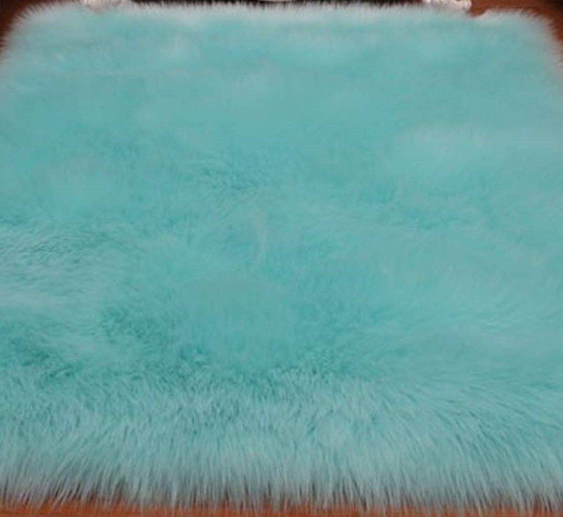Faux Fur Soft Rug/Carpet - Teal