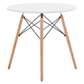 Modern Mid Century Round Kitchen Dining Side Table