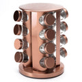 Rotating Spice Rack 16 Containers - Copper