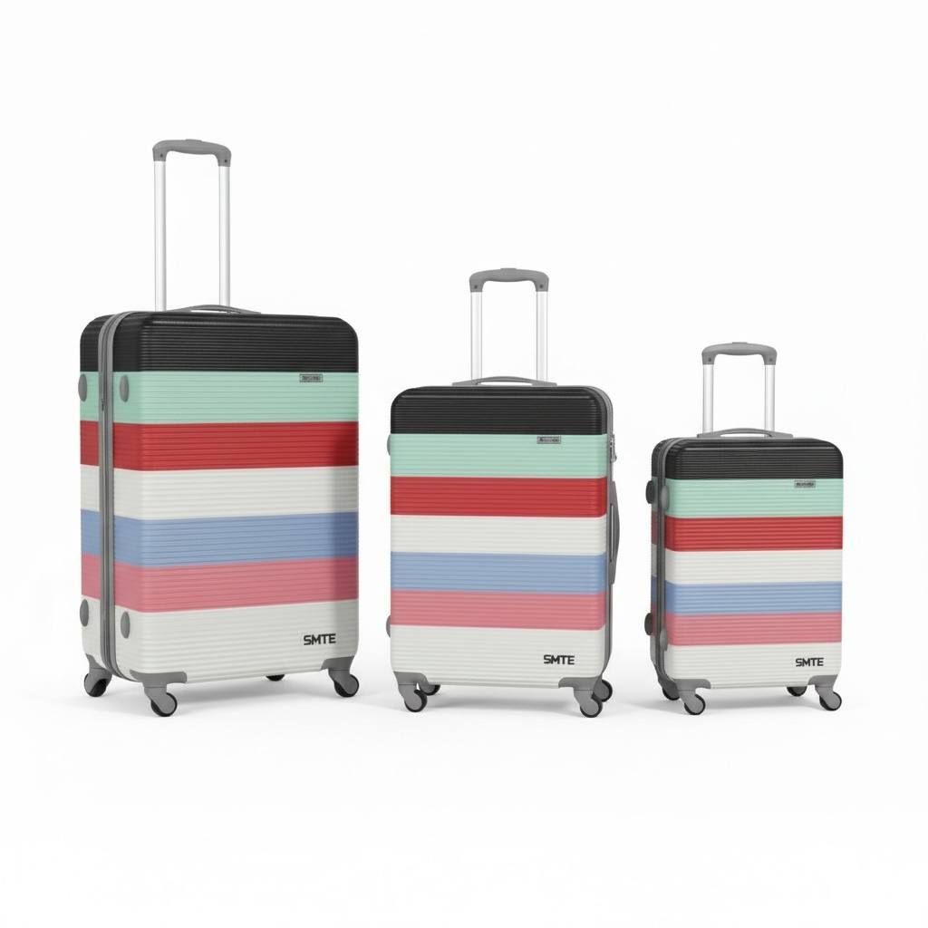 SMTE by Sastro ABS Suitcase Set S/M/L - Colour Series - 3-Piece