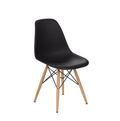 Pre-Assembled - Wooden Leg Chair - Black
