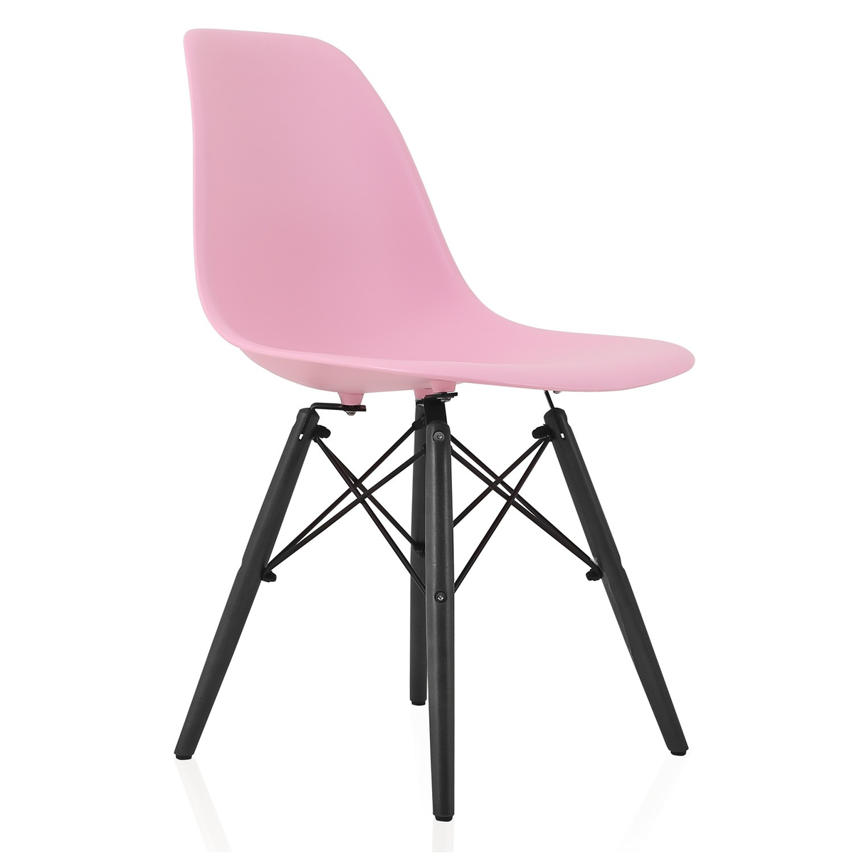 Pre Assembled - Modern Wooden Leg Chair - Pink